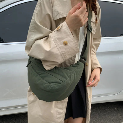 Lightweight Hobo Crossbody Bag – Casual Puffy Shoulder Bag