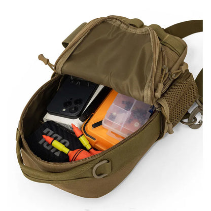 Tactical Fishing Sling Bag – Chest Pack with Rod Holder