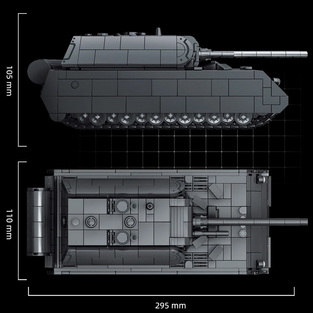 Panzer VIII Maus Heavy Tank Building Blocks MOC Set – WWII