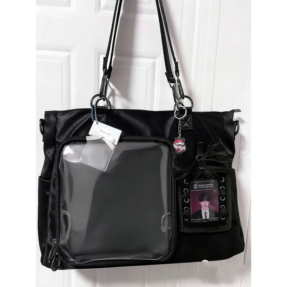 Large Capacity Transparent Window Tote Bag for Women