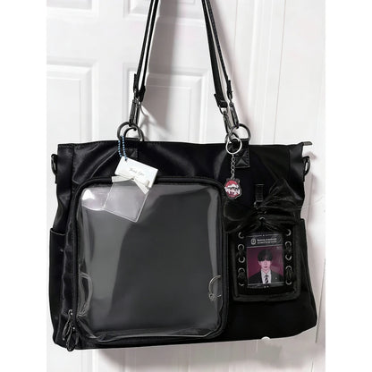Large Capacity Transparent Window Tote Bag for Women