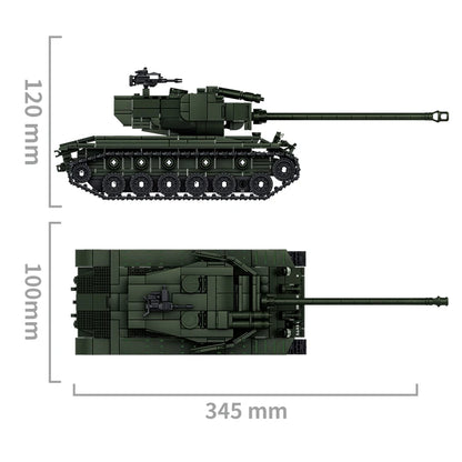 M26 Pershing Heavy Tank Building Blocks Set