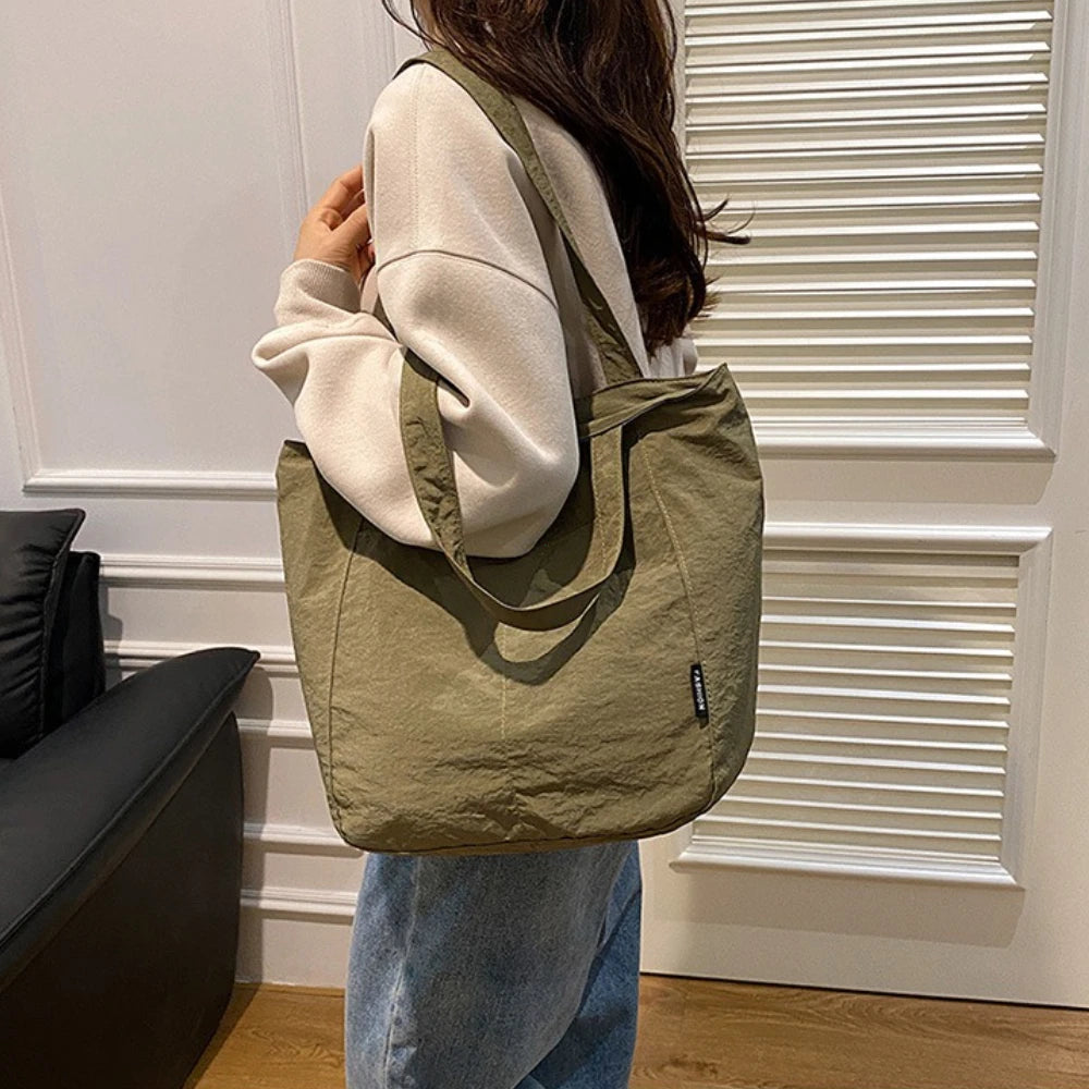 Casual Japanese Sle Nylon Waterproof Single Shoulder Underarm Bag Women Large Capaci Student