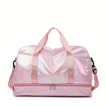 Holographic Duffle Bag – Large Capacity Weekender & Gym Bag