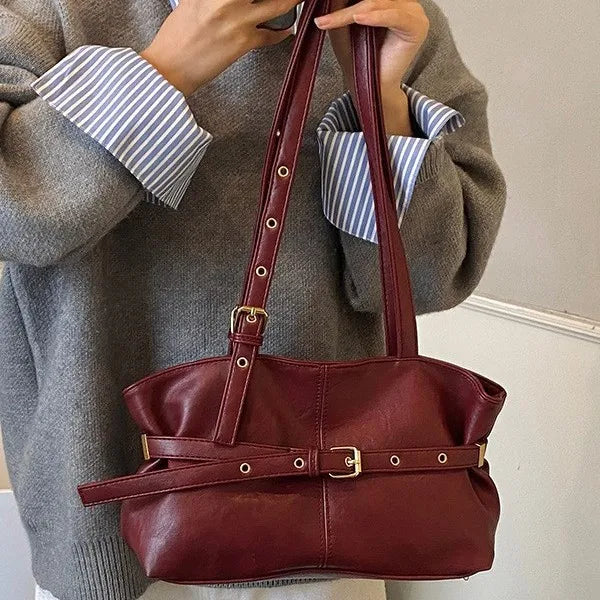 Cross-Border Large-Capacity Retro Bag Women S Autumn Winter Versatile Casual Shoulder Messenger