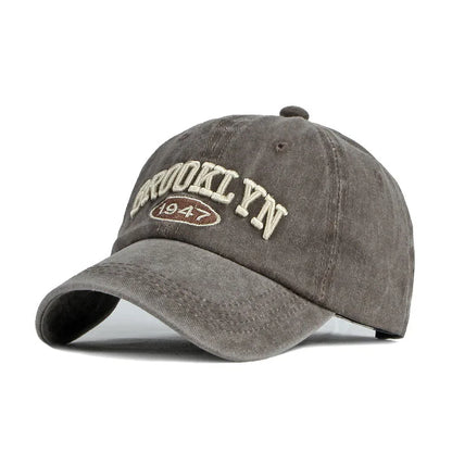 Washed Cotton Dad Hat – Snapback Baseball Cap with Sun Protection