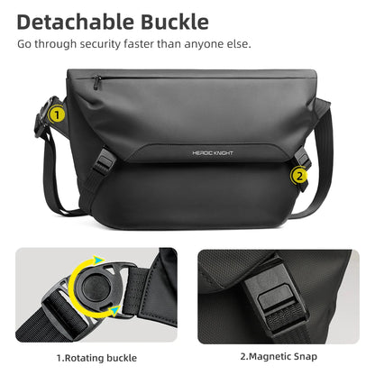 Water Repellent Messenger Bag for Men – Casual Crossbody Shoulder Bag Fits 11" iPad