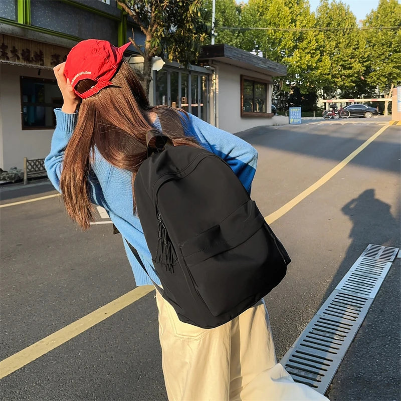 Nylon Women's Backpack – Minimalist School & Commuter Bag