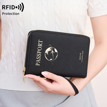Passport Holder Travel Wallet – RFID Zip Organizer