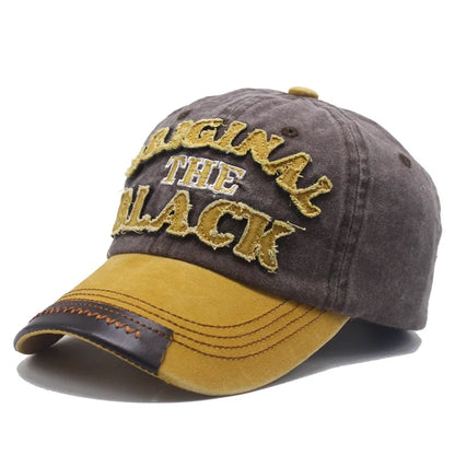 Unisex Vintage Baseball Cap Cotton Hats Men Women Casual 3d Black Letter Embroidery Outdoor Sports