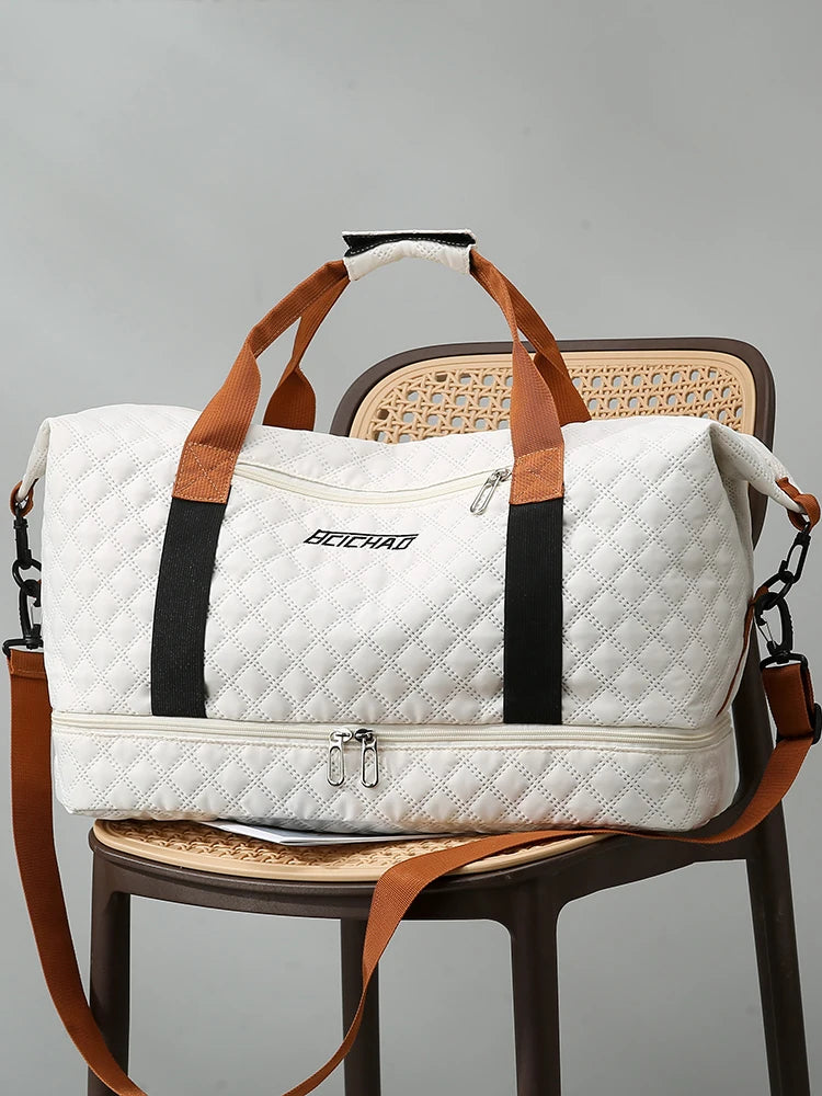 Travel Duffle Bag with Shoe Compartment – Large Weekender