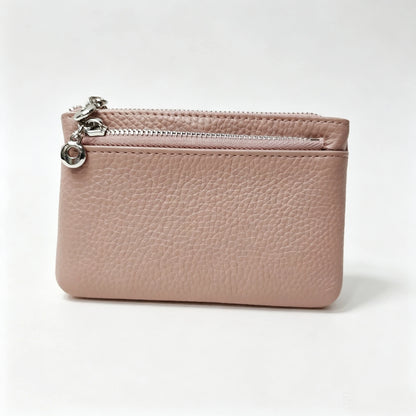 Genuine Leather Zipper Coin Purse for Women