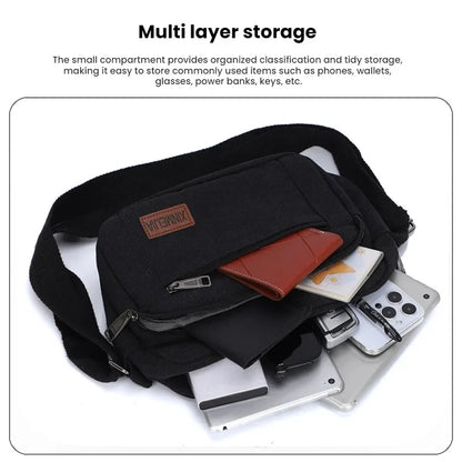 Men's Shoulder Crossbody Bag Multi-Compartment