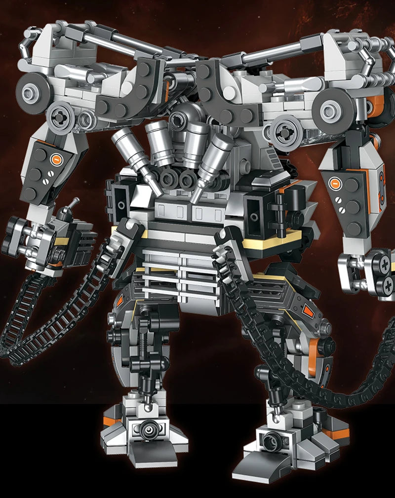 Sci-Fi Robot Mecha MOC Building Set – Action Bricks Toy
