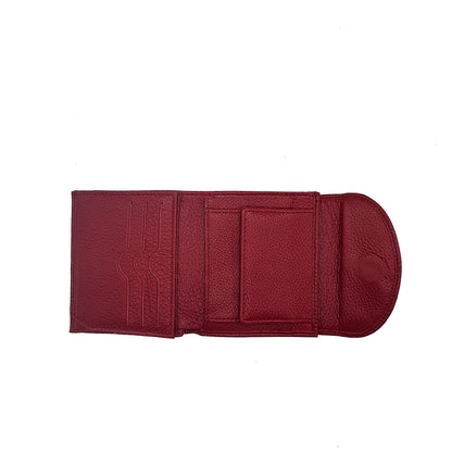 Women's Genuine Leather Short Wallet – Flap Closure with Card Holders