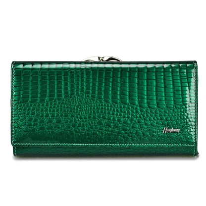 Luxury Alligator Leather Long Wallet for Women