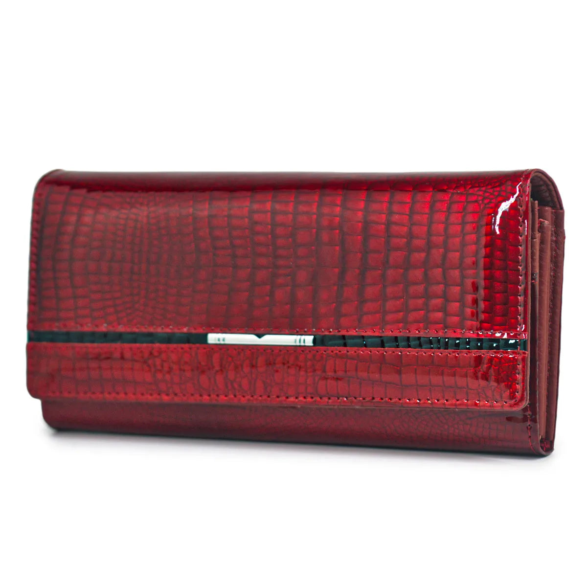 Luxury Crocodile Pattern Leather Wallet for Women