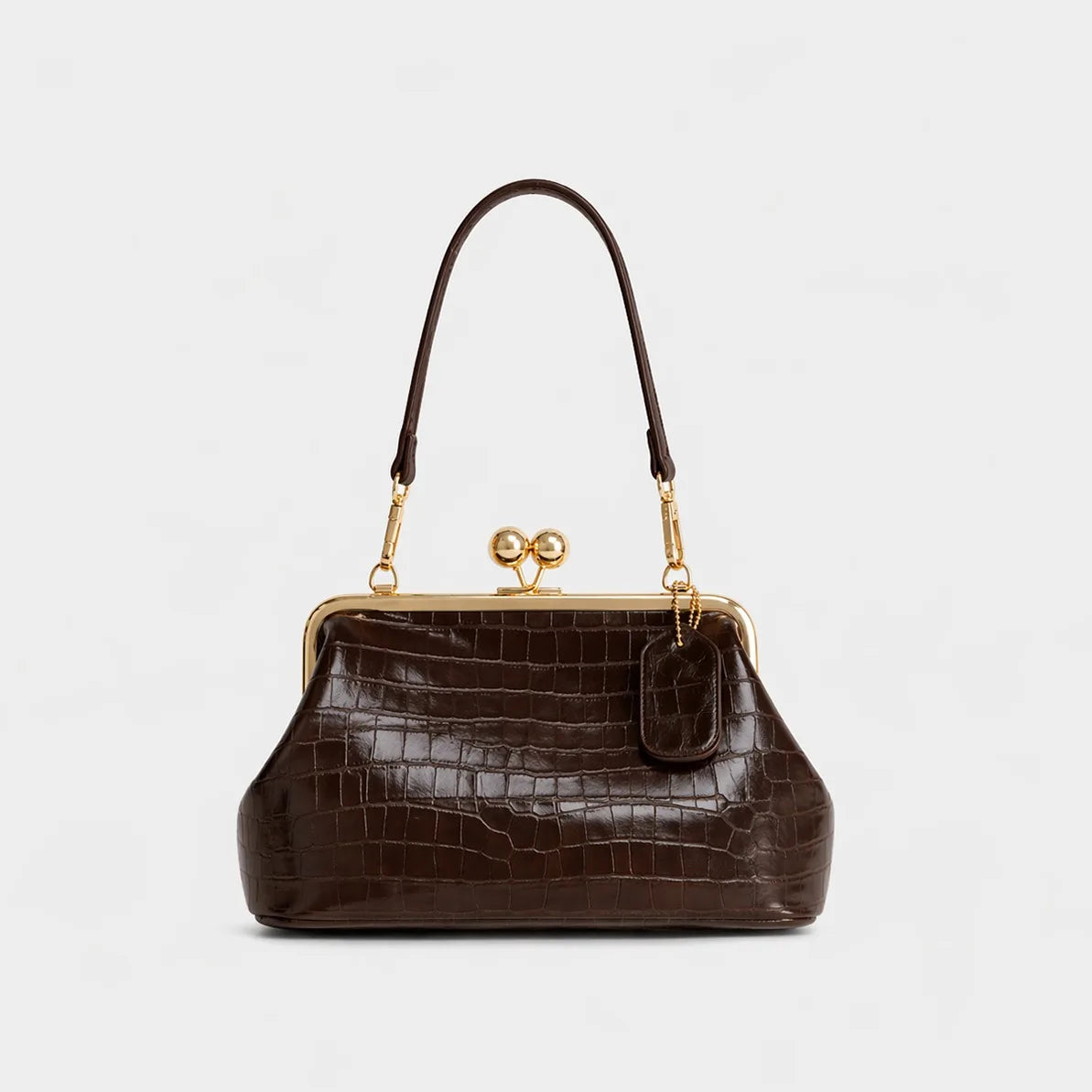 Kisslock Shell Clutch – Luxury Retro Frame Shoulder Bag for Women
