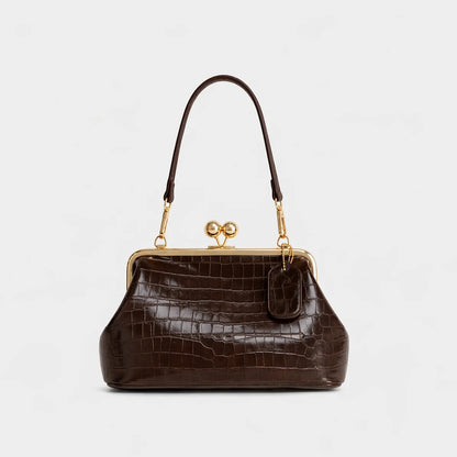 Kisslock Shell Clutch – Luxury Retro Frame Shoulder Bag for Women