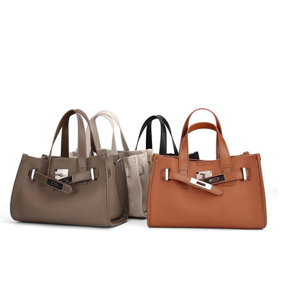 Genuine Leather Tote Bag – Luxury Cowhide Shoulder Handbag