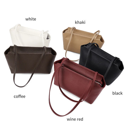 Genuine Leather Mini Shoulder Bag – Women's Pebbled Tote