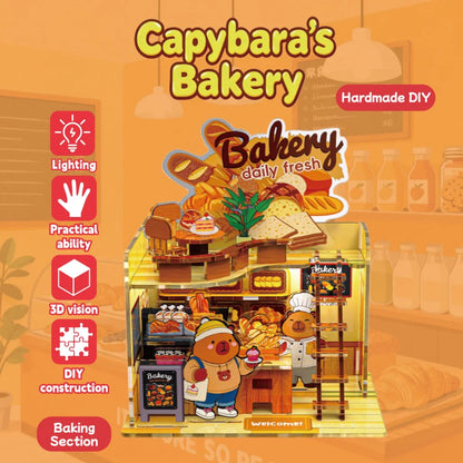 Capybara DIY Building Blocks Kit – Miniature Street Shop with LED Light