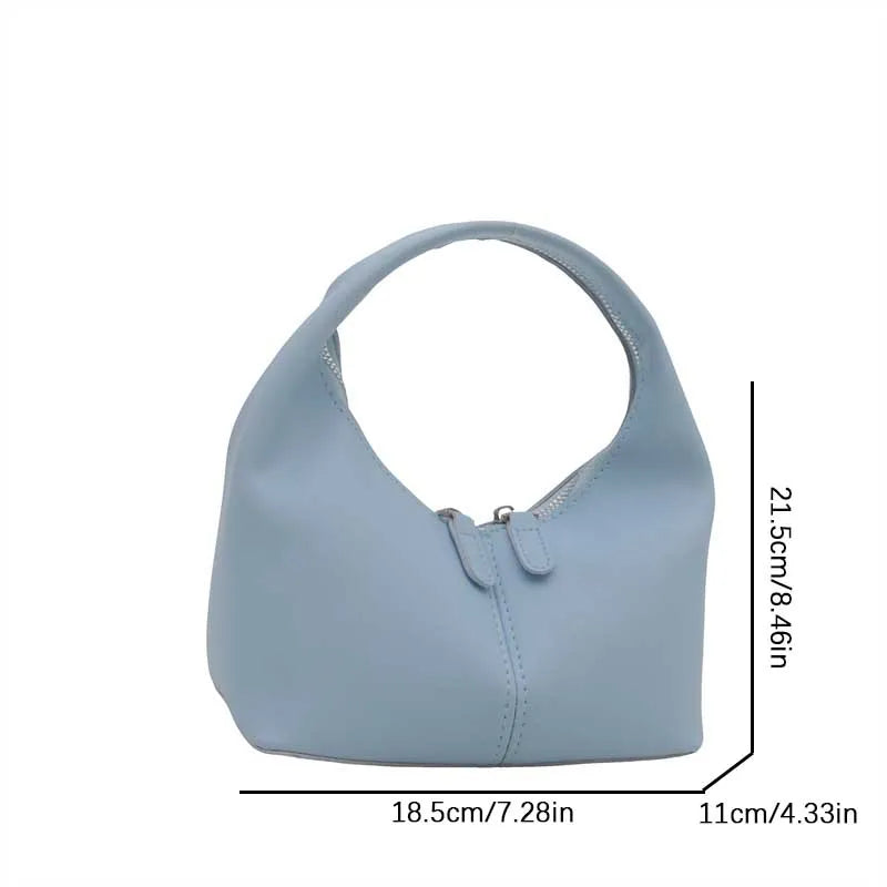 Crescent Hobo Bag – PU Leather Underarm Purse for Women