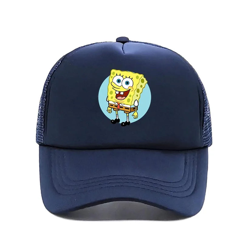 Cartoon Print Snapback Baseball Cap – Unisex Mesh Hat