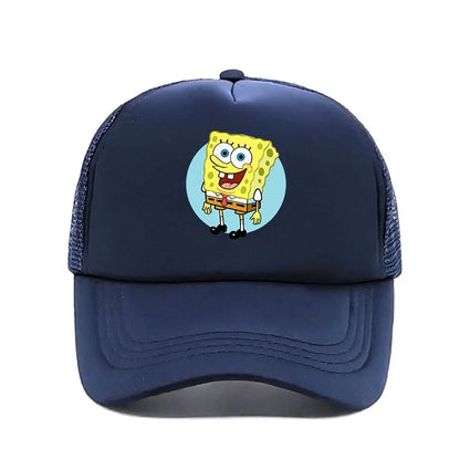 Cartoon Print Snapback Baseball Cap – Unisex Mesh Hat