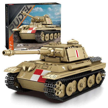 WW2 Tank Building Blocks Set – 1:23 Scale Military Model Kit