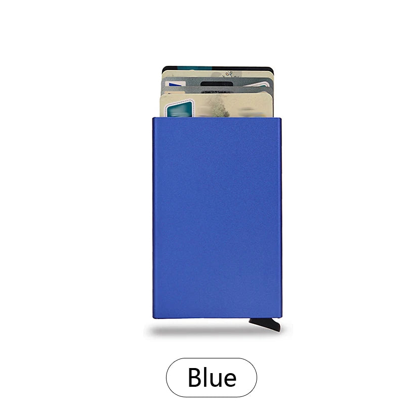 RFID Blocking Aluminum Card Holder with Auto Pop-Up