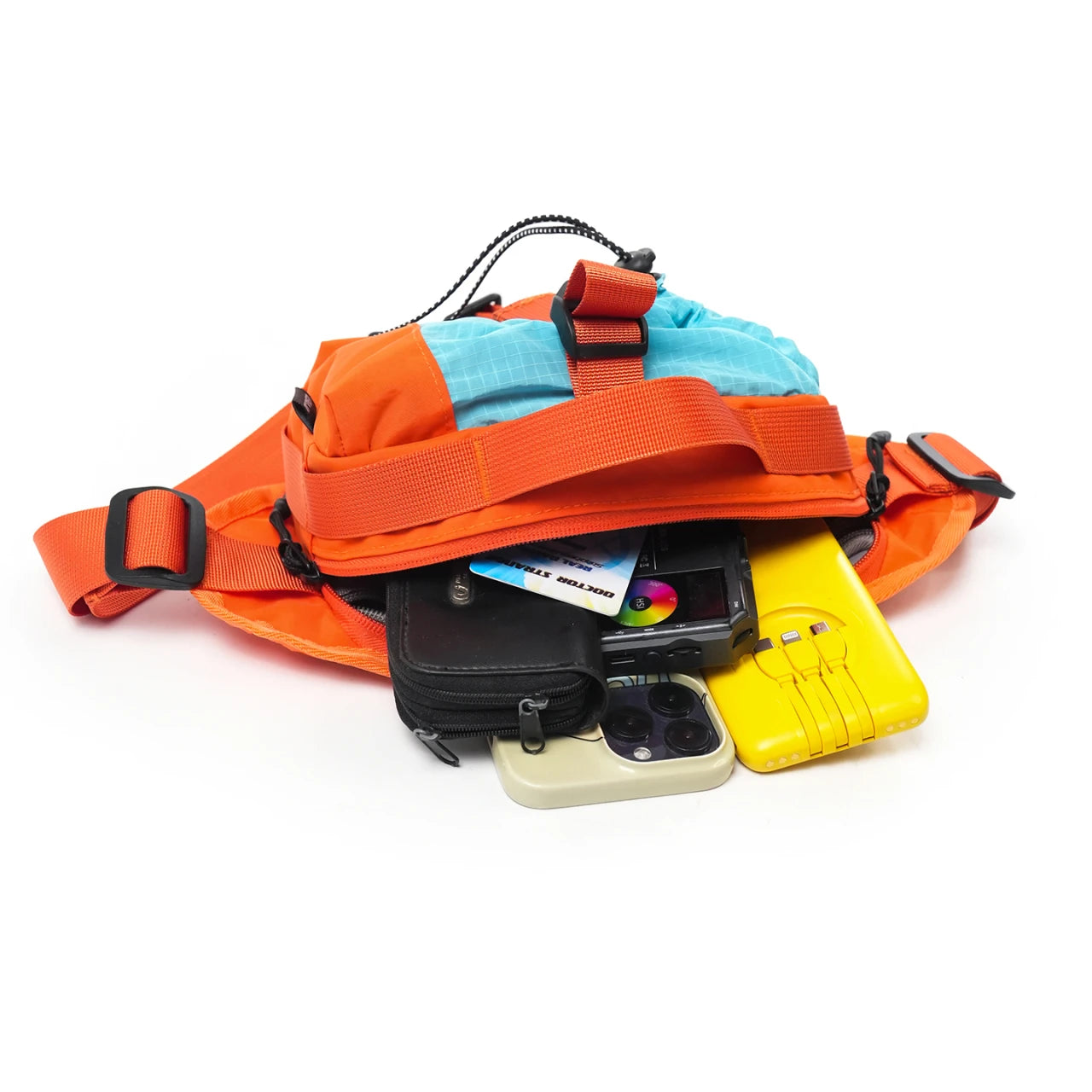 Unisex Crossbody Sling Bag with Water Bottle Holder for Hiking