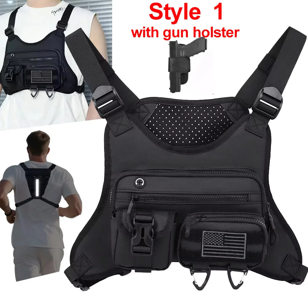 Tactical Chest Rig Vest Bag – Outdoor Running, Hiking & Hunting Pack