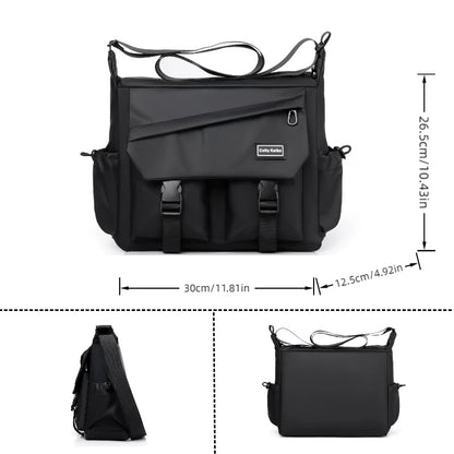 Men's Messenger Bag Multi-Layer Crossbody Shoulder Bag