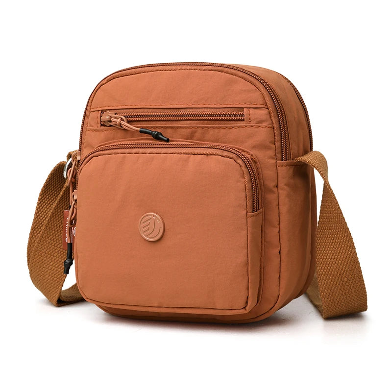 Women's Crossbody Shoulder Bag – Lightweight Oxford Multi-Pocket Purse for Travel & Business