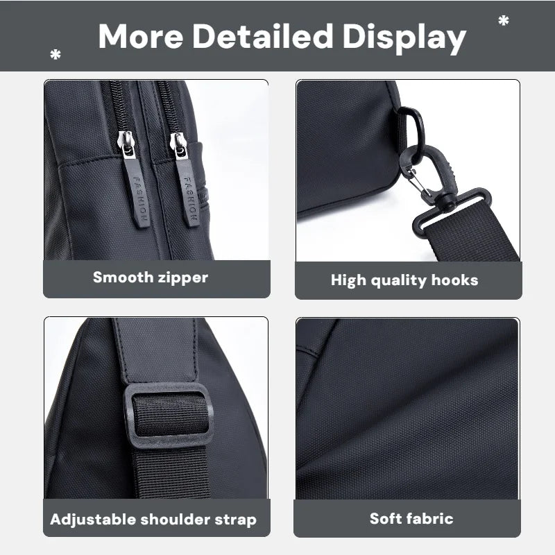 Men's Sling Chest Bag – Lightweight Multi-Pocket Crossbody