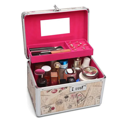 Professional Aluminum Makeup Case with Combination Lock