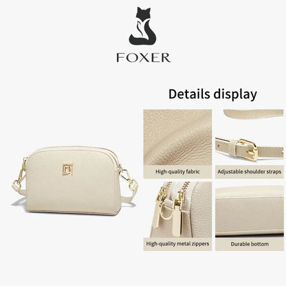 Foxer Lady S Shoulder Bag Genuine Leather Casual Crossbody Solid Commute Mother Day Gift