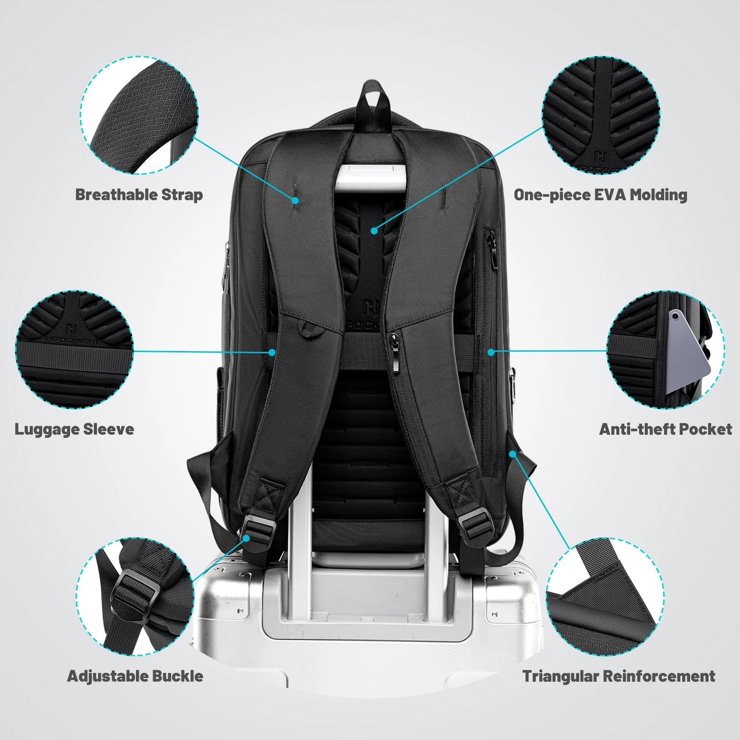 Business Laptop Backpack with USB Port – 17 Inch, Waterproof, Large Capacity