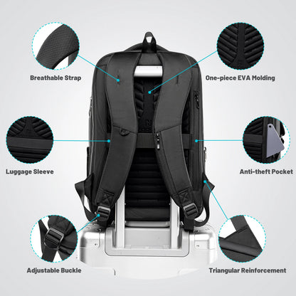 Business Laptop Backpack with USB Port – 17 Inch, Waterproof, Large Capacity