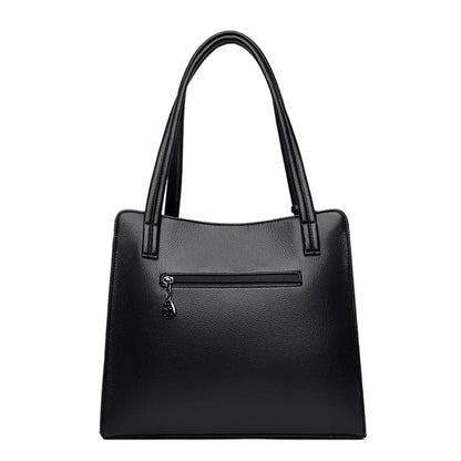 Leather Tote Shoulder Bag for Women – Large Crossbody Handbag