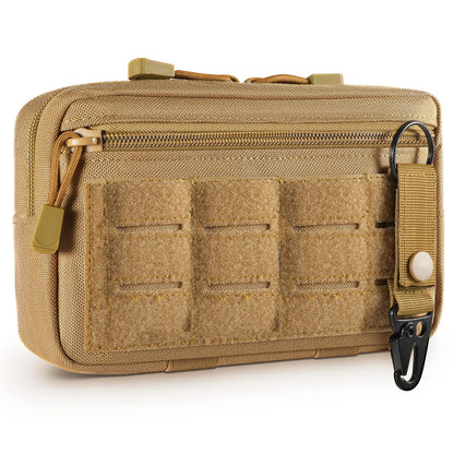 Tactical MOLLE Admin Pouch – Laser-Cut EDC Tool Bag with Flag Patch