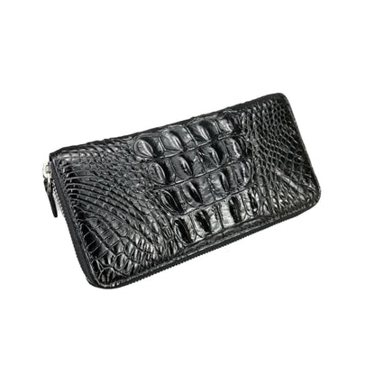 Crocodile Leather Men's Long Wallet – Luxury Zipper Clutch