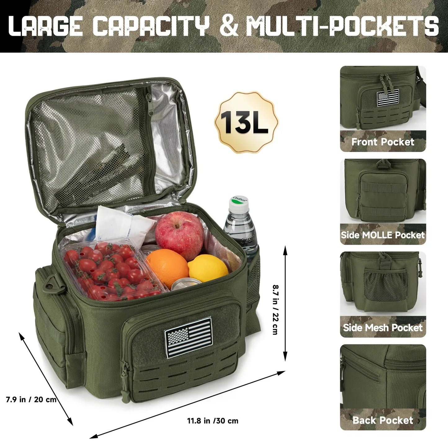 Tactical Insulated Lunch Box – Heavy Duty Cooler Bag for Men