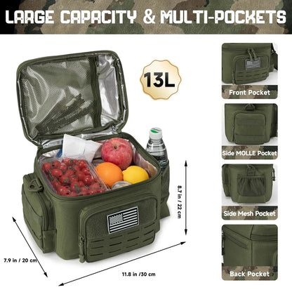 Tactical Insulated Lunch Box – Heavy Duty Cooler Bag for Men