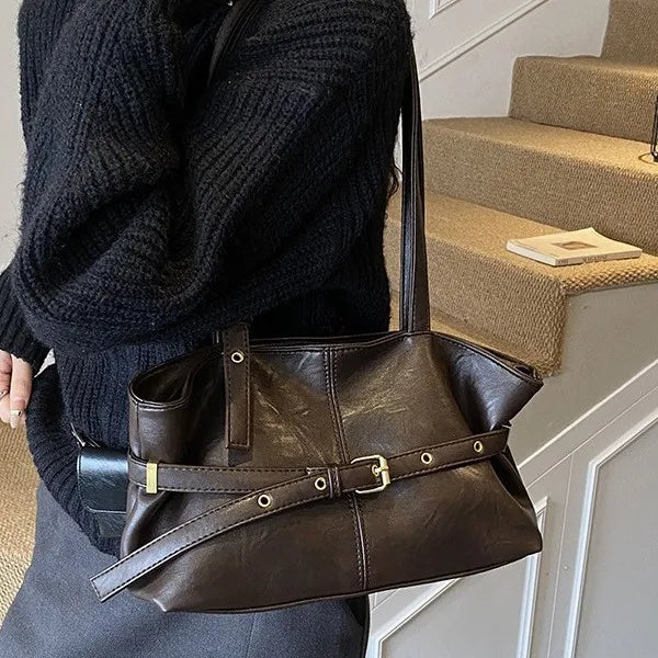 Cross-Border Large-Capacity Retro Bag Women S Autumn Winter Versatile Casual Shoulder Messenger