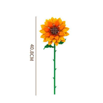 Flower & Plant Building Blocks Set – Eternal Bouquet Home Decor Model