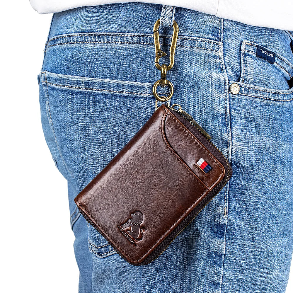 Genuine Leather Key Wallet & Card Holder for Men