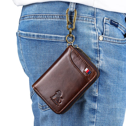 Genuine Leather Key Wallet & Card Holder for Men
