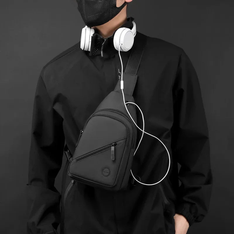 Men's Nylon Sling Chest Bag Crossbody Outdoor Sports